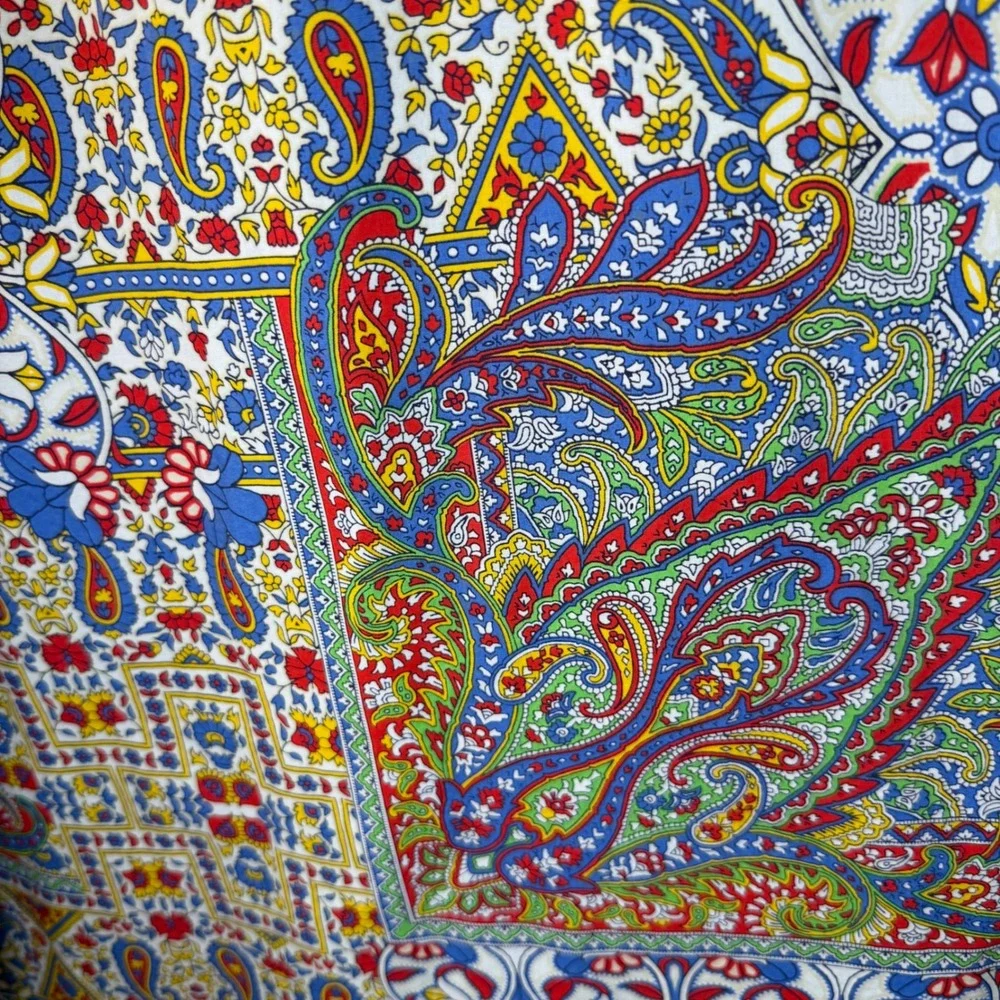 Robert Graham Mens XL Paisley Patchwork Long Sleeve Button Down Shirt Multi